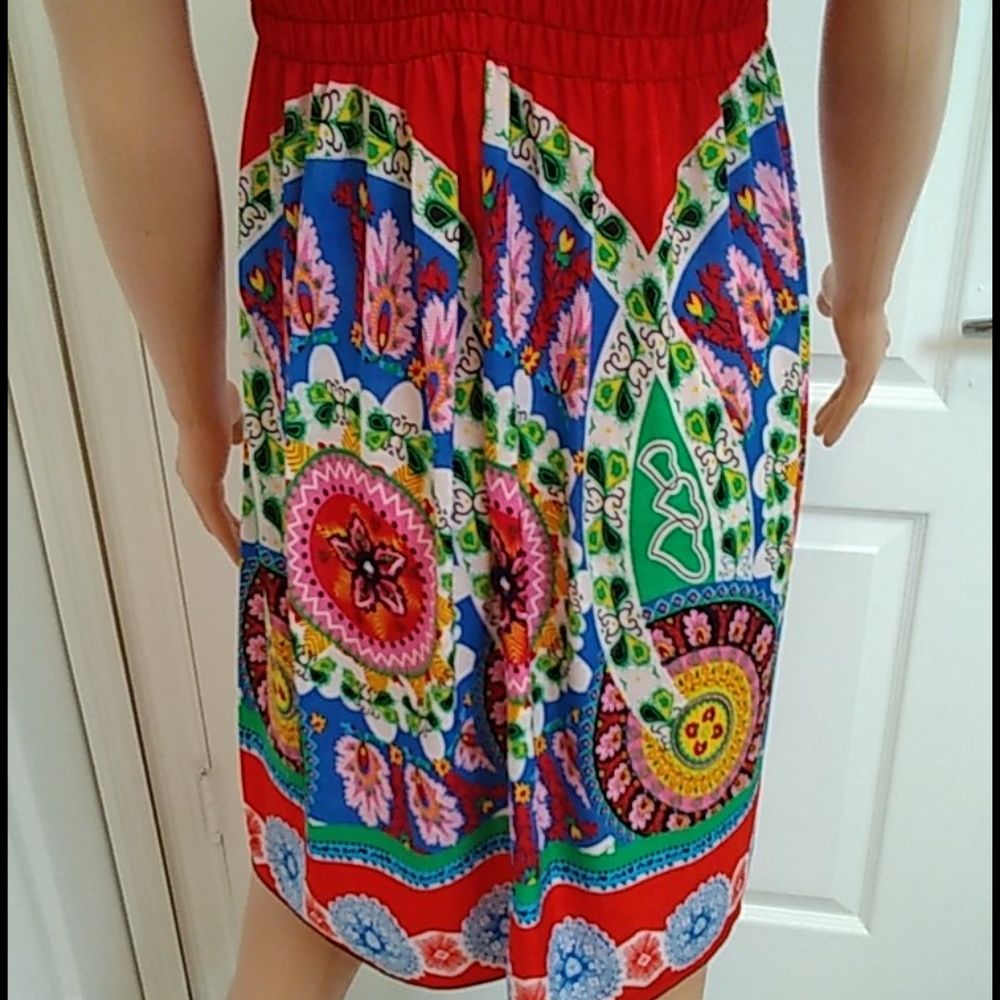 Colorful Sun Dress. Size M/L No Label - Picture 10 of 14